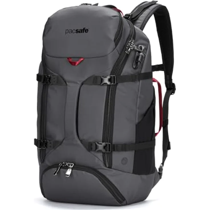 Pacsafe Venturesafe EXP35, Wanderrucksack mit RFID-Schutz, Laptopfach für 15 Zoll, grau, 52 cm – Bild 4