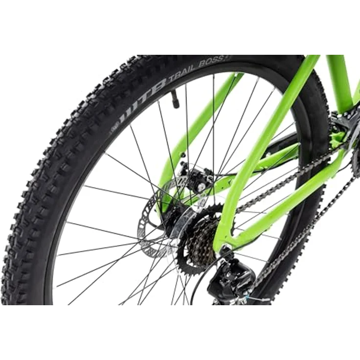 Axess SANDEE Hardtail Mountainbike für Einsteiger, 29 Zoll, Aluminiumrahmen, grün, 14-Gang Shimano Schaltung, Tektro Scheibenbremsen – Bild 7