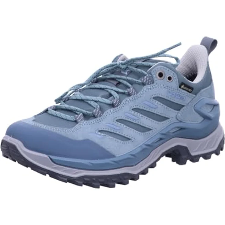 LOWA Wander- & Bergschuhe Damen, wasserdicht mit GORE-TEX Membran, Veloursleder/Textil, Blau, Größe 40 EU – Bild 1