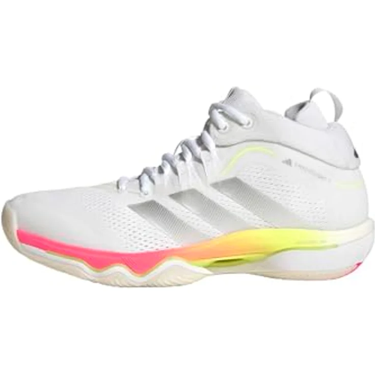 Adidas Crazyflight 7 KJ5666_610, halbhohe Volleyballschuhe, Cloud White/Tech Grey Metallic/Solar Turbo, LIGHTSTRIKE Dämpfung, Adiwear Gummiaußensohle – Bild 1