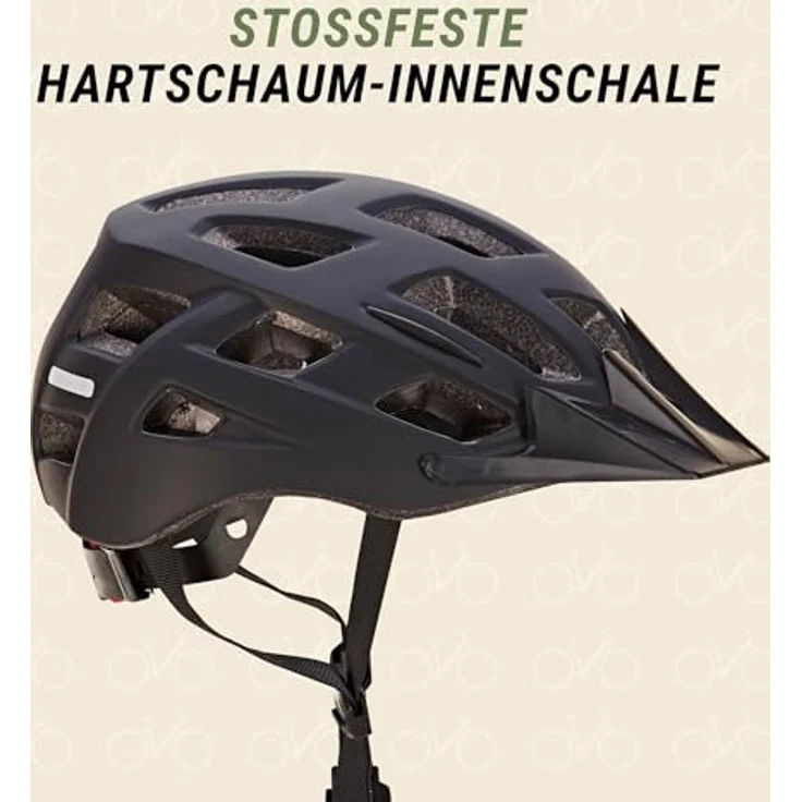 Prophete Fahrradhelm mit LED-Rücklicht, Fidlock-Verschluss, Größe 55-58 cm, modernes Design in Schwarz, optimale Belüftung, sicher & komfortabel für Damen und Herren – Bild 3