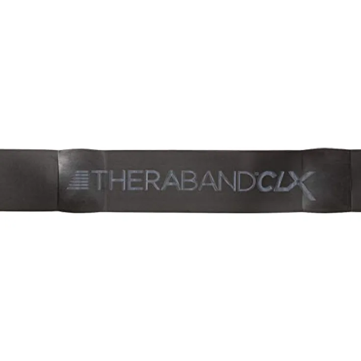 TheraBand CLX Latex-Free Resistance Band, 11 Loops für Pilates und Fitness, 2,5 Meter, Schwarz, Spezial Schwer
