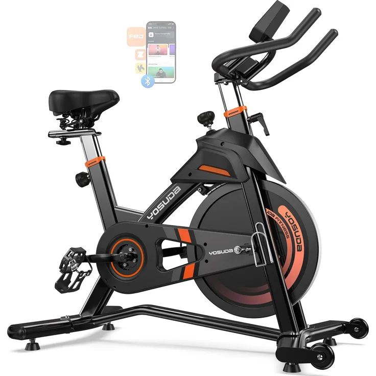 YOSUDA Heimtrainer Fahrrad, Indoor Cycling Bike mit Magnetwiderstand, leises Ergometer, LCD-Monitor, Tablet-Halter, für Kardiotraining
