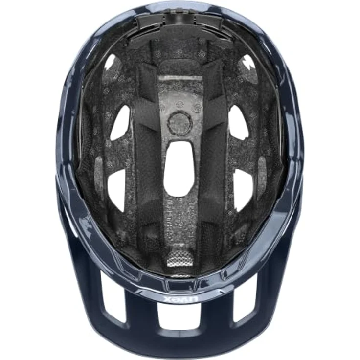 Uvex react MTB-Fahrradhelm, Größe 56-59 cm, Mystic Matt, Double-Inmould, integrierte Sonnenblende – Bild 4