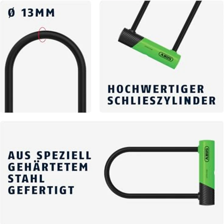 Abus Ultra 410K, Bügelschloss aus gehärtetem Stahl mit 13 mm Rundbügel, Flakeberry Purple – Bild 6