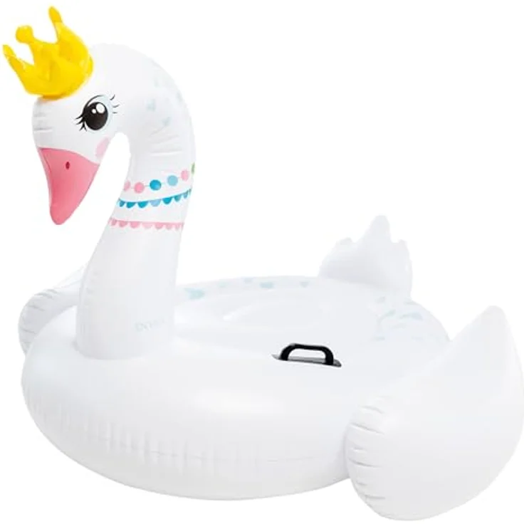 Intex Majestic Swan Ride-On, Luftmatratze im Schwan-Design, 142 x 137 x 99 cm, für Kinder ab 3 Jahren, max. 40 kg – Bild 1