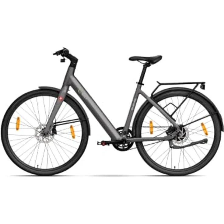 SachsenRAD C3V Roma II, 28" Ultraleicht E-Bike mit Riemenantrieb, 6km/h Schiebehilfe, KI-Unterstützung, für Damen/Herren, Grau – Bild 2