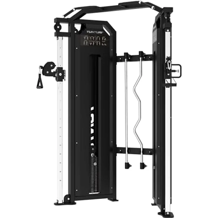 Tunturi Platinum Functional Trainer, Fitnessgerät für Ganzkörpertraining mit 200 kg Steckgewicht, selektorisiert, V-Serie