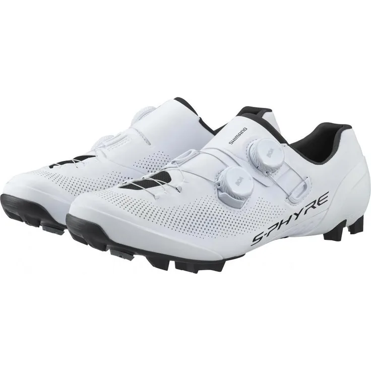 SHIMANO XC903 Fahrradschuhe, Herren/Damen MTB SPD, Größe 47, Weiß, mit Boa Li2-Drehverschlüssen und ultimativer Kraftübertragung