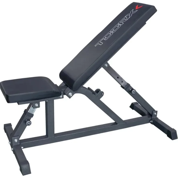 Toorx Fitness Training bench WBX-85, verstellbare Hantelbank aus hochwertigem Stahl, schwarz
