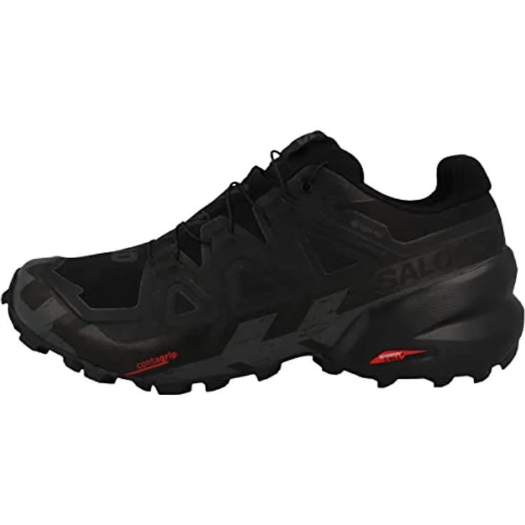 Salomon Speedcross 6 GTX, Herren Laufschuhe mit robustem Mesh-Obermaterial, Schnellschnürung, Schwarz, Größe 48 – Bild 1