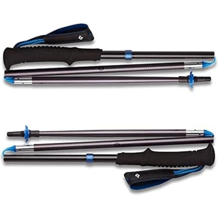 Black Diamond Distance Z Poles, Wanderstöcke aus 7075 Aluminium, EVA-Schaumstoffgriff, atmungsaktive Handschlaufe, schwarz – Bild 3