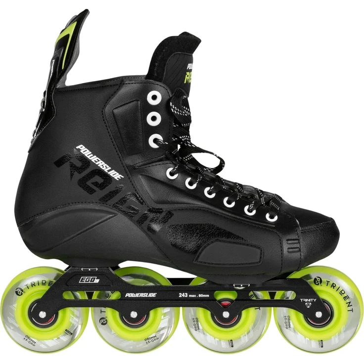 Powerslide Reign Triton 80, Inline Hockeyschlittschuh mit TRINITY 3-Punkt-Montagesystem, 80mm Rädern und WICKED ABEC 7 Lagern, Größe 46