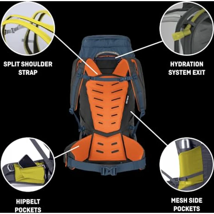 Salewa Trek Mate 60L Rucksack, 76 cm, grau, 100% Polyester, ideal für Wandertouren – Bild 4
