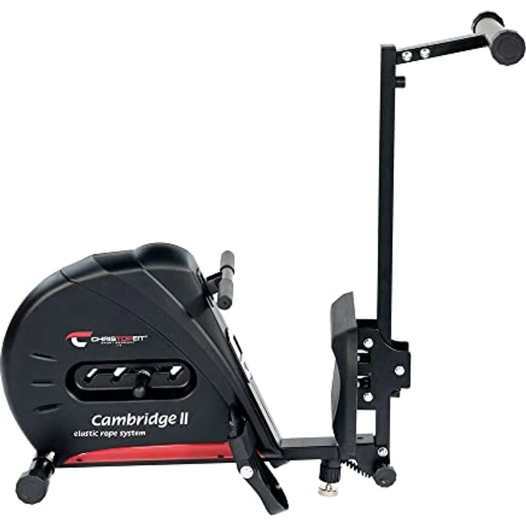 Christopeit Sport Ruderzugmaschine Cambridge II Black Edition inkl. Bodenschutzmatte - 4-stufiger Widerstand - LCD-Computer - Klappbar – Bild 5