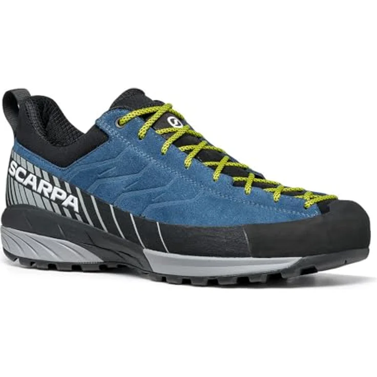 Scarpa Mescalito, leichter Approachschuh mit Wasserabweisendem Veloursleder und Vibram Megagrip Sohle, Ocean/Gray, Größe 44,5 – Bild 3