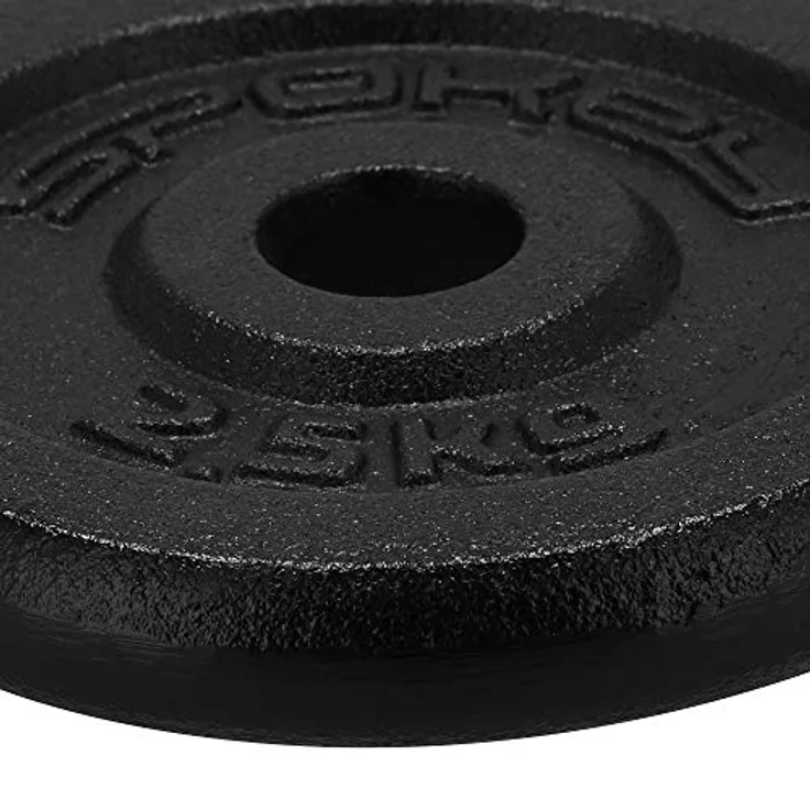 SPOKEY Sinis Hantelscheiben aus massivem Eisengussgewichte | Bohrung 29 m, passt für alle Stangen 28 mm | Intensives Workout für Einsteiger und Fortgeschrittene, von 0,5 bis 20 kg – Bild 4
