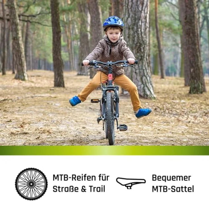 Galano Mountainbike FS240, 18 Gang Shimano Tourney, 24 Zoll Jugendfahrrad für 130-145 cm, schwarz/grün – Bild 6