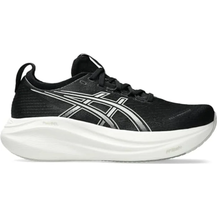 Asics Gel-Nimbus 27, Laufschuh mit FlyteFoam-Technologie und Gel-Dämpfung, Schwarz/Grau, US 8,5 / EUR 40 / UK 6,5 – Bild 1