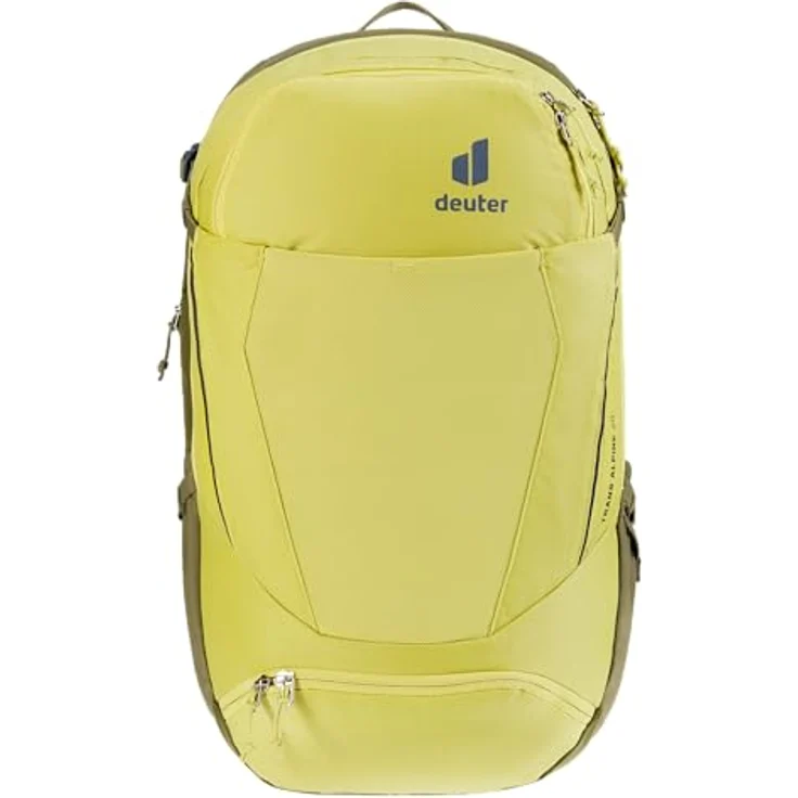 Deuter Herren Trans Alpine 30 Fahrradrucksack, Sprout-cactus, 30 L, mit Airstripes Rückensystem und elastischer Frontstecktasche – Bild 2