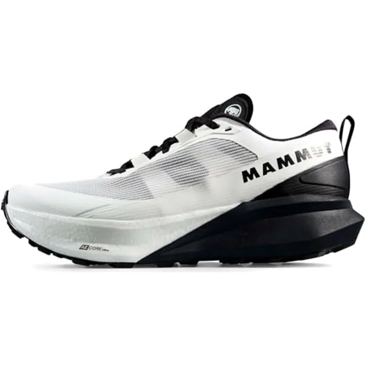 Mammut Aenergy Trail Endurance Ultra Low Men - Trailrunning-Schuhe für lange Distanzen mit Flextron® PRO-Antriebsplatte, weiß-schwarz, Größe 11 UK / 46