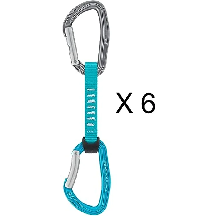 Petzl Djinn Axess 6-Pack, Robuste Kletterkarabiner mit 11 cm Schlinge, Mehrfarbig, Unisex Erwachsene – Bild 2