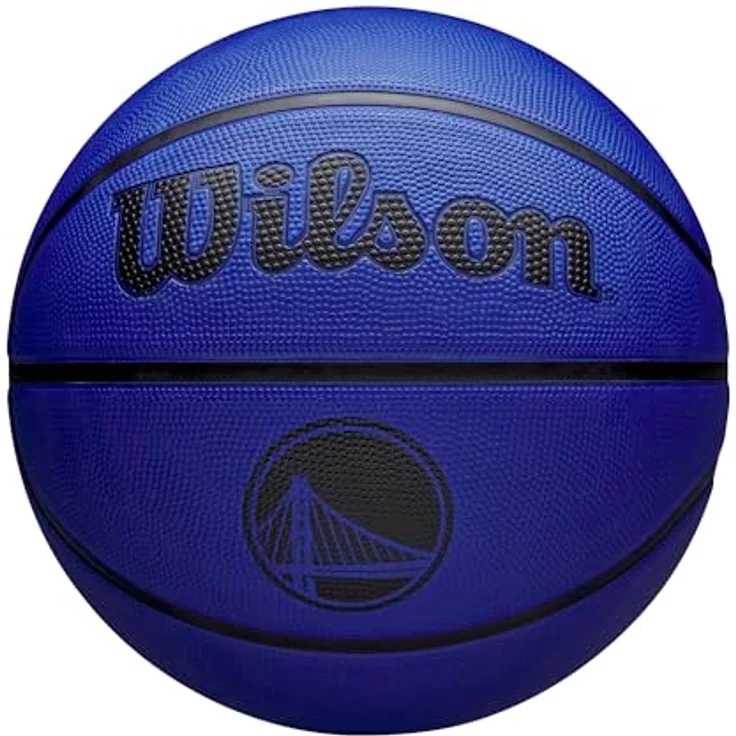 Wilson NBA Team Tribute Solid Basketball, Golden State Warrior, dreischichtige Konstruktion mit eingearbeitetem Design – Bild 1