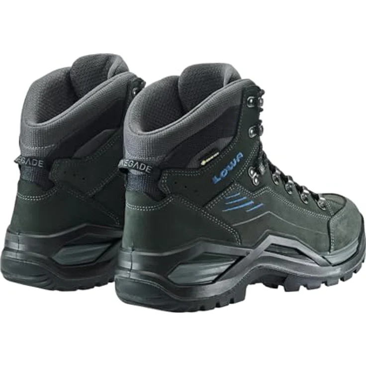 Lowa Renegade EVO Mid GTX, Wasserdichter Wanderschuh aus Nubukleder in anthrazitgrau/stahlblau – Bild 4