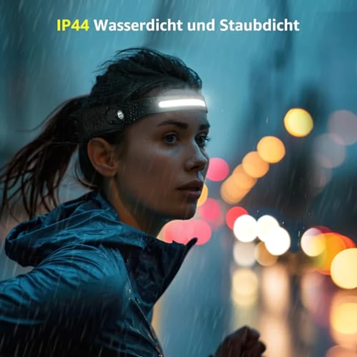 Lepro Stirnlampe, wiederaufladbare LED Kopflampe mit 230° breitem Lichtkegel, einstellbarem Scheinwerfer, Bewegungssensor, 5 Modi, wasserdicht, leicht für Camping und Laufen – Bild 5
