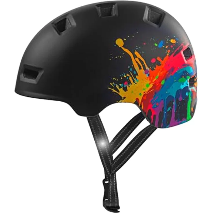 Crazy Safety Rampage Splash, Velohelm für Kinder, 57 - 61 cm, sicher und komfortabel mit attraktivem Design, optimale Belüftung – Bild 1