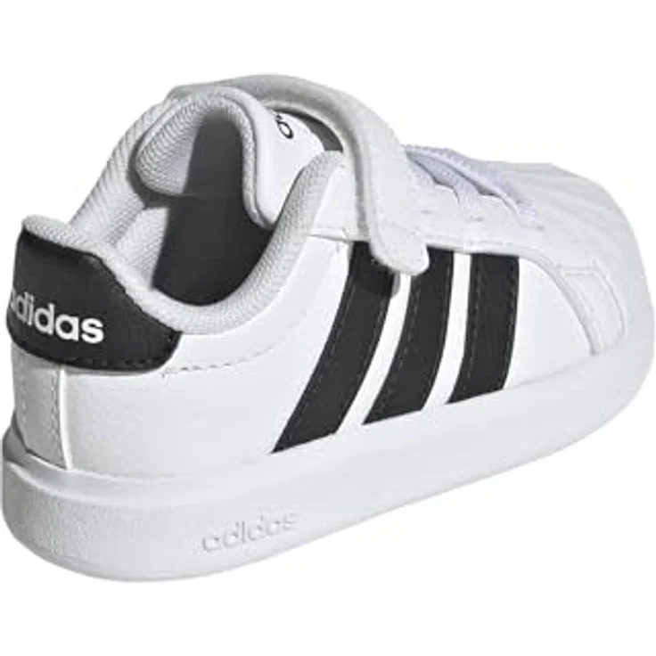 Adidas JQ6145_240, Babyschuhe mit Klettverschluss, Gummiaußensohle, Cloud White/Core Black – Bild 3