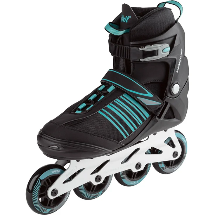 CRIVIT Damen Inlineskates Gr.41, Softboot Inline-Rollschuhe mit Ventilationssystem und ABEC 7 Lager