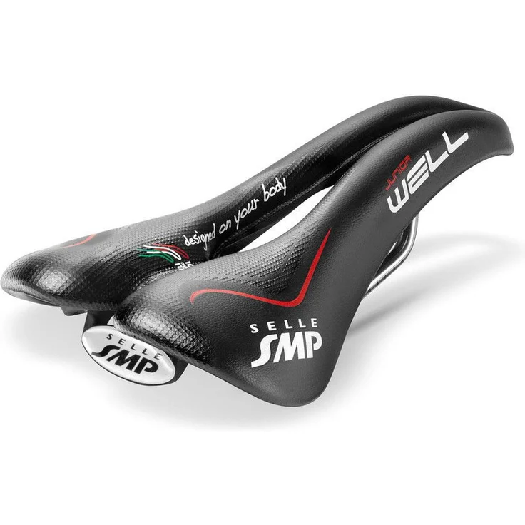 Selle Smp Junior Well, Velosattel für Kinder und Jugendliche, leichte Konstruktion mit 225 g, optimierte Blutzirkulation, komfortable Polsterung