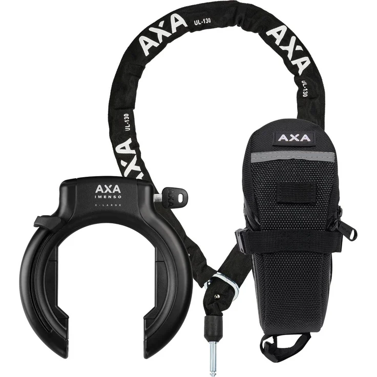AXA Imenso ULC 130, Veloschloss mit Plug-in-Kette, gehärtetem Stahlbügel und ergonomischem Bedienknopf