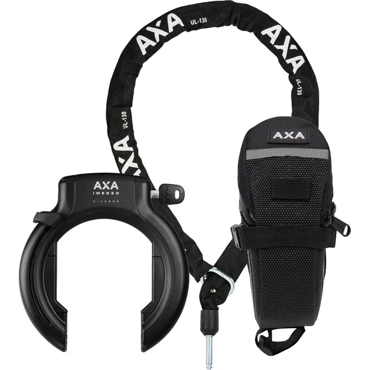 AXA Imenso ULC 130, Veloschloss mit Plug-in-Kette, gehärtetem Stahlbügel und ergonomischem Bedienknopf