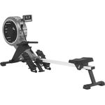 MAXXUS Rudergerät 7.4 - Klappbar, Verstellbar, Magnetbremssystem, Luftwiderstand, 8 Stufen, 120 kg, LCD, Kugelgelagerter Rudersitz, Ergonomisch - Schwarz - Rudermaschine, Ruderzugmaschine, Rower für Zuhause