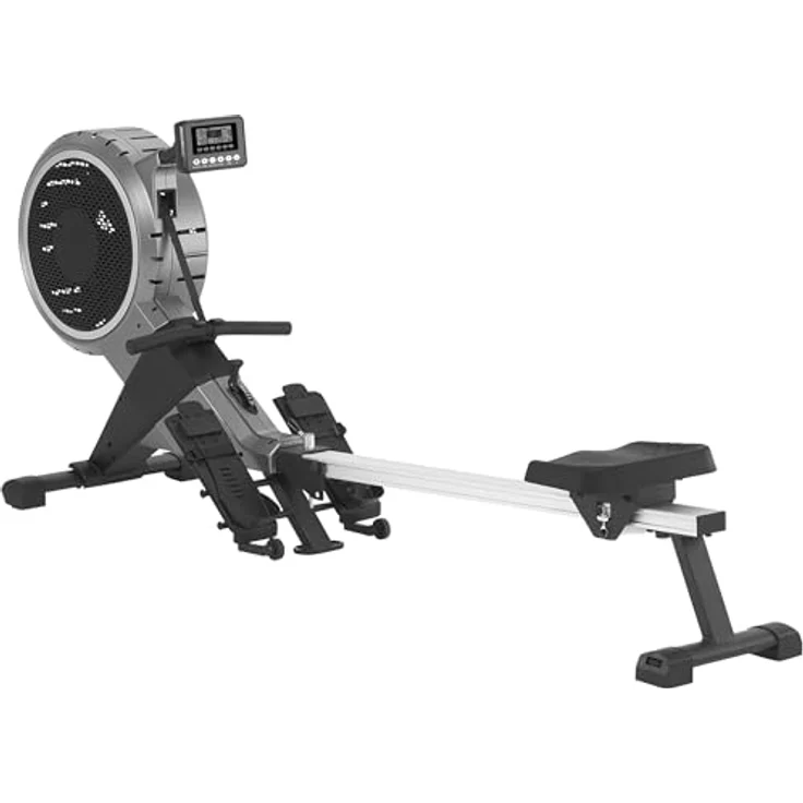 MAXXUS Rudergerät 7.4 - Klappbar, Verstellbar, Magnetbremssystem, Luftwiderstand, 8 Stufen, 120 kg, LCD, Kugelgelagerter Rudersitz, Ergonomisch - Schwarz - Rudermaschine, Ruderzugmaschine, Rower für Zuhause – Bild 1