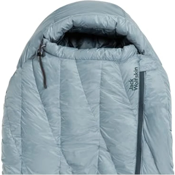 Jack Wolfskin Wolftrail Down-7 Mumienschlafsack, Citadel, 180 - Daunenschlafsack für 3 Jahreszeiten mit ergonomischem Reißverschlussverlauf – Bild 3