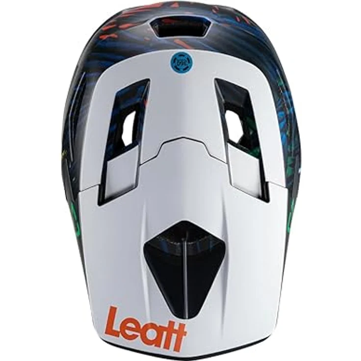 Leatt Gravity 4.0 Fullface Helm, 360° Turbine Technologie, ASTM DH-zertifiziert, Jungle Mehrfarbig, Größe M – Bild 5