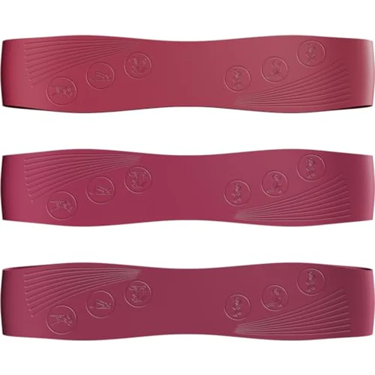 NEOLYMP Pilates Fitnessbänder, Silikon Resistance Bands 3er Set mit 3 Widerstandsstufen 9/14/18 kg, rutschfest für Pilates & Yoga (Sky-Blue)