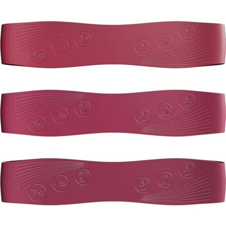 NEOLYMP Pilates Fitnessbänder, Silikon Resistance Bands 3er Set mit 3 Widerstandsstufen 9/14/18 kg, rutschfest für Pilates & Yoga (Sky-Blue) – Bild 1