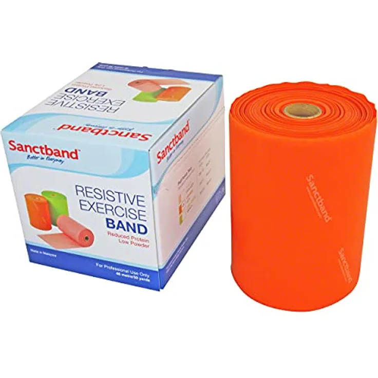 Sanctband Übungsband, 45 m x 15 cm, leicht, hypoallergen, orange