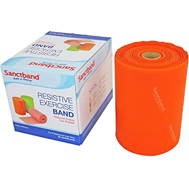 Sanctband Übungsband, 45 m x 15 cm, leicht, hypoallergen, orange – Bild 1