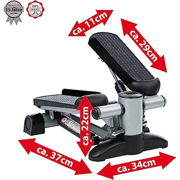 Ultrasport Swing Stepper, Hometrainer Stepper mit Trainingscomputer, Up-Down Stepper für Einsteiger und Fortgeschrittene, kleiner und kompakter Stepper, Swingstepper für Bein- und Po-Training – Bild 5