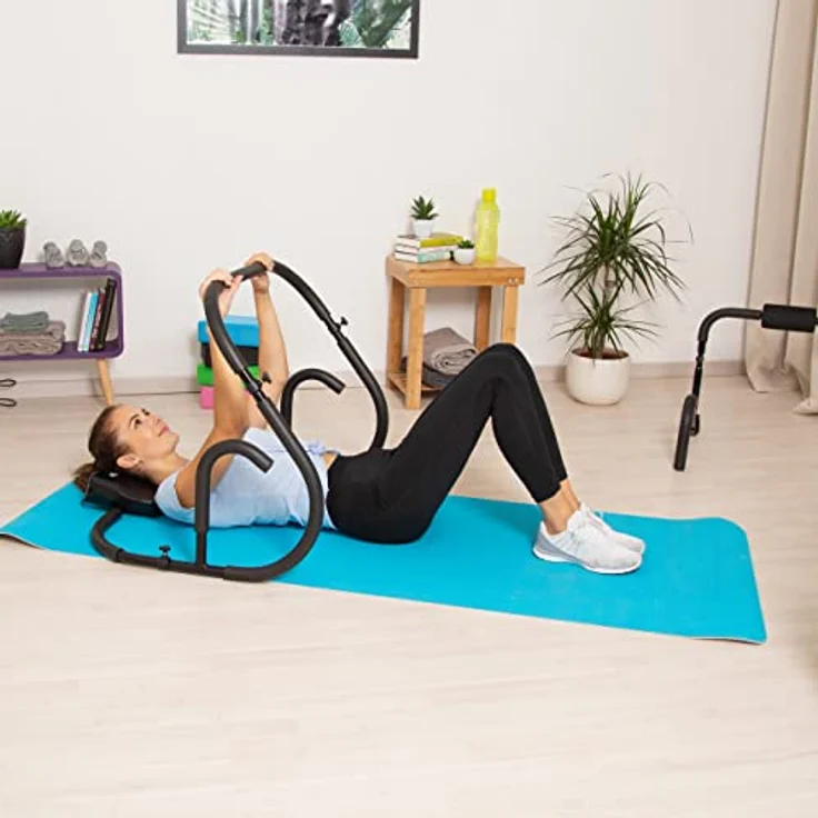 Relaxdays Bauchtrainer AB Roller, faltbar, Sixpack Fitness Trainer in schwarz – Bild 5