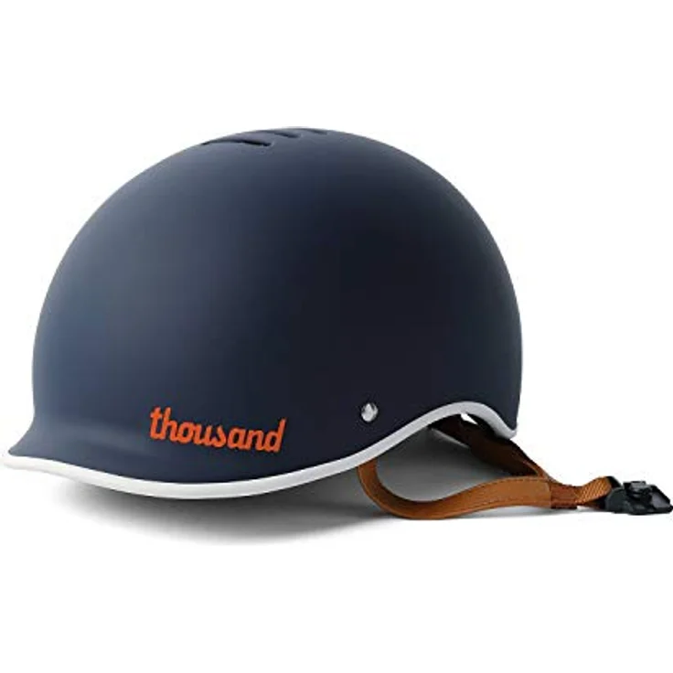 Thousand Fahrradhelm | Heritage - Navy - Medium, Retro-Design, Diebstahlsicherung, Veganer Riemen, Magnetverschluss – Bild 2