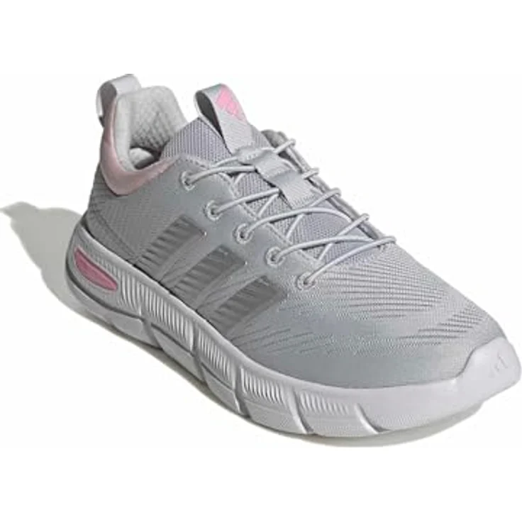 Adidas Cloudfoam Flex, Laufschuhe mit elastischen Schnürsenkeln, grau Light Solid Grey/Matte Silver/Clear Pink – Bild 3