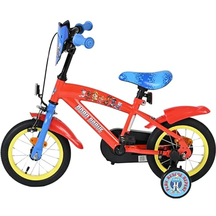 Volare Paw Patrol Kinderfahrrad, 12 Zoll in Rot und Blau, Handbremse, Rücktrittbremse, höhenverstellbar – Bild 8