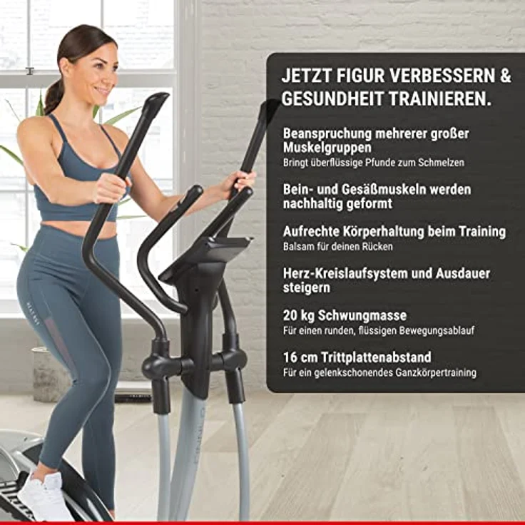 Finnlo Loxon Crosstrainer, Silber/Anthrazit, 148 x 58 x 158 cm – Bild 5
