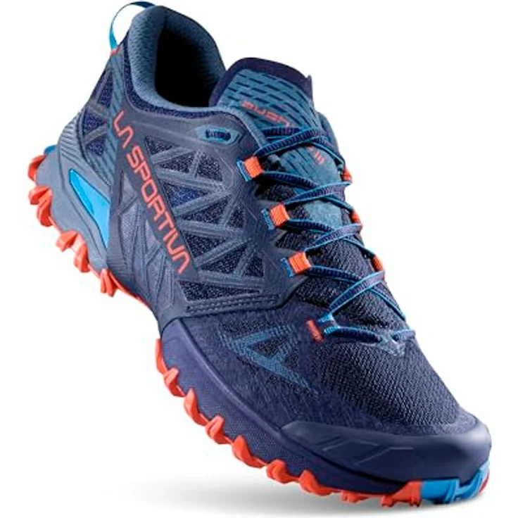 La Sportiva Bushido III, Herren Trailrunning Schuhe, griffige FriXion Red Bi-Compound Sohle, blau, EU 42 – Bild 7